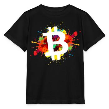 Bitcoin Crypto Crypto-monnaie - T-shirt bio MINI CREATOR Stanley/Stella Enfant - noir - Devant - Mikhail (115cm)