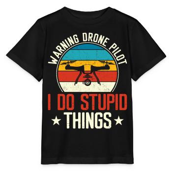 Drohne - Stanley/Stella Kinder T-Shirt MINI CREATOR  - Schwarz - Vorne - Mikhail (115cm)