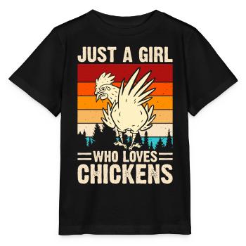 Chickens Chicken - Stanley/Stella MINI CREATOR Kids’ T-Shirt - black - Front - Mikhail (115cm)