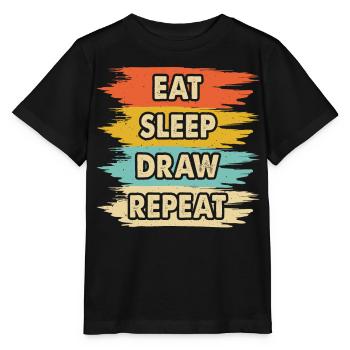 Zeichnen Malen - Stanley/Stella Kinder T-Shirt MINI CREATOR  - Schwarz - Vorne - Mikhail (115cm)