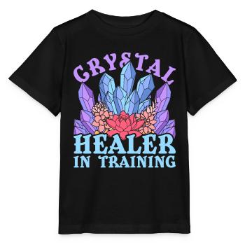 Cristaux de guérison de cristal - T-shirt bio MINI CREATOR Stanley/Stella Enfant - noir - Devant - Mikhail (115cm)
