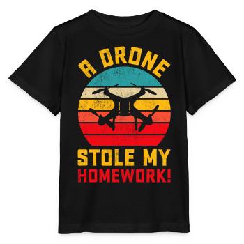 Drohne - Stanley/Stella Kinder T-Shirt MINI CREATOR  - Schwarz - Vorne - Mikhail (115cm)
