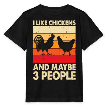 Chickens Chicken - Stanley/Stella MINI CREATOR Kids’ T-Shirt - black - Front - Mikhail (115cm)