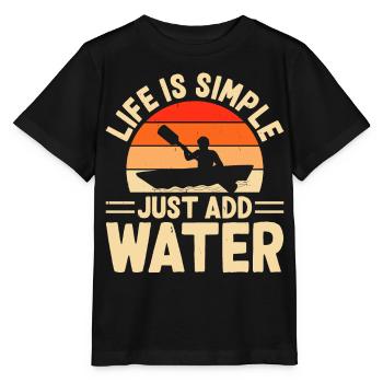 Kajak Kajakfahrer Kajaker - Stanley/Stella Kinder T-Shirt MINI CREATOR  - Schwarz - Vorne - Mikhail (115cm)