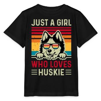 Husky - Stanley/Stella Kinder T-Shirt MINI CREATOR  - Schwarz - Vorne - Mikhail (115cm)