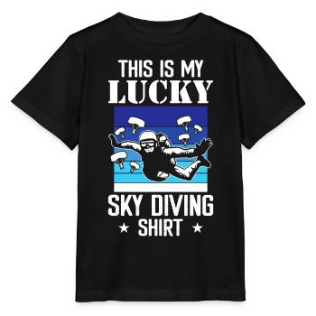 Skydive skydiving - Stanley/Stella MINI CREATOR Kids’ T-Shirt - black - Front - Mikhail (115cm)