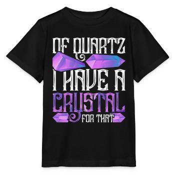 Cristaux de guérison de cristal de quartz - T-shirt bio MINI CREATOR Stanley/Stella Enfant - noir - Devant - Mikhail (115cm)