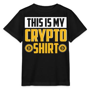 Crypto-monnaie - T-shirt bio MINI CREATOR Stanley/Stella Enfant - noir - Devant - Mikhail (115cm)