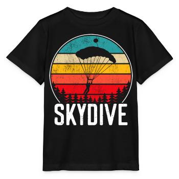 Skydive skydiving - Stanley/Stella MINI CREATOR Kids’ T-Shirt - black - Front - Mikhail (115cm)