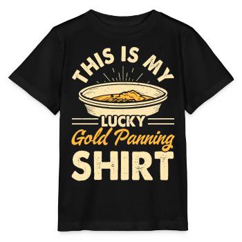 gold panning gold panner gold prospector gold prospector - Stanley/Stella MINI CREATOR Kids’ T-Shirt - black - Front - Mikhail (115cm)