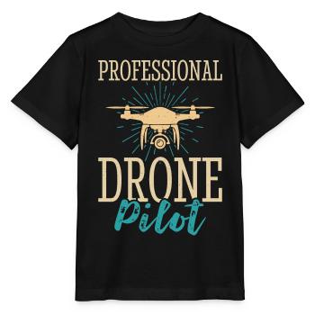 Drohne - Stanley/Stella Kinder T-Shirt MINI CREATOR  - Schwarz - Vorne - Mikhail (115cm)