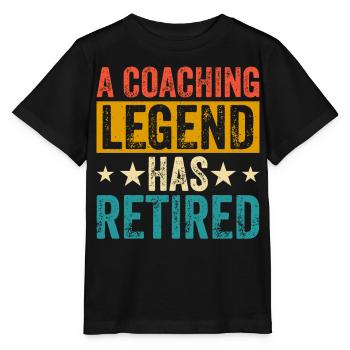 A Coaching Legend Has Retired - Stanley/Stella Kinder T-Shirt MINI CREATOR  - Schwarz - Vorne - Mikhail (115cm)