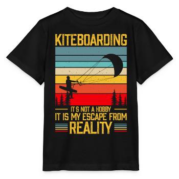 Kitesurf Kitesurfer Kiteboard Kitesurfen - Stanley/Stella Kinder T-Shirt MINI CREATOR  - Schwarz - Vorne - Mikhail (115cm)