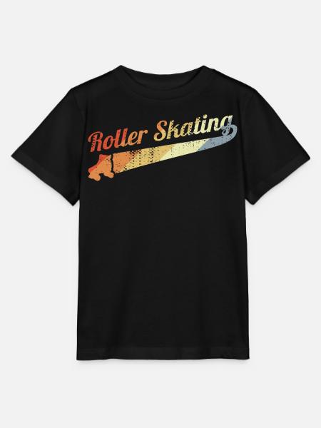 Patinage à roulettes vintage - T-shirt bio MINI CREATOR Stanley/Stella Enfant - noir