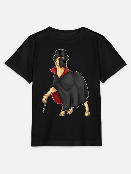 Deutsche Dogge Zauberer Zauberstab - Stanley/Stella Kinder T-Shirt MINI CREATOR - Schwarz