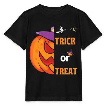 Cadeau halloween "Trick or Treat" - T-shirt bio MINI CREATOR Stanley/Stella Enfant - noir - Devant - Mikhail (115cm)