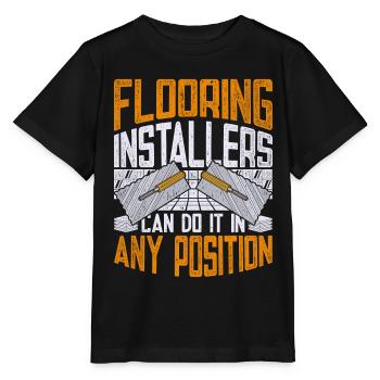 Floor Layer Tiler Screed Layer - Stanley/Stella MINI CREATOR Kids’ T-Shirt - black - Front - Mikhail (115cm)