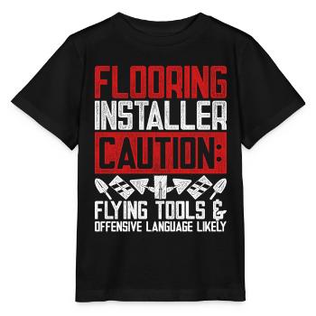 Floor layers, tilers, screed layers - Stanley/Stella MINI CREATOR Kids’ T-Shirt - black - Front - Mikhail (115cm)
