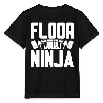 Floor Layer Tile Layer Screed Layer Floor Ninja - Stanley/Stella MINI CREATOR Kids’ T-Shirt - black - Front - Mikhail (115cm)