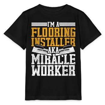 Floor layers, tilers, screed layers - Stanley/Stella MINI CREATOR Kids’ T-Shirt - black - Front - Mikhail (115cm)