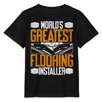 Floor layers, tilers, screed layers - Stanley/Stella MINI CREATOR Kids’ T-Shirt - black - Front - Mikhail (115cm)