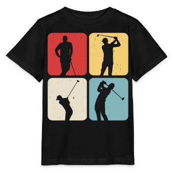 Golf Golfeur - T-shirt bio MINI CREATOR Stanley/Stella Enfant - noir - Devant - Mikhail (115cm)