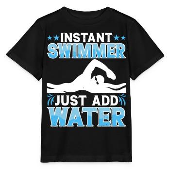 Swimming Float - Stanley/Stella MINI CREATOR Kids’ T-Shirt - black - Front - Mikhail (115cm)