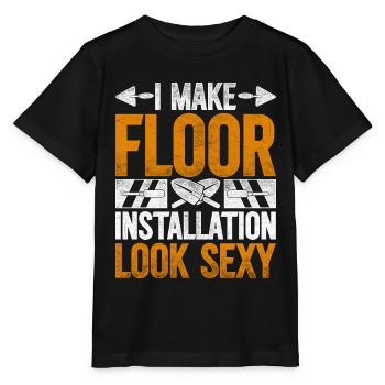 Floor layers, tilers, screed layers - Stanley/Stella MINI CREATOR Kids’ T-Shirt - black - Front - Mikhail (115cm)