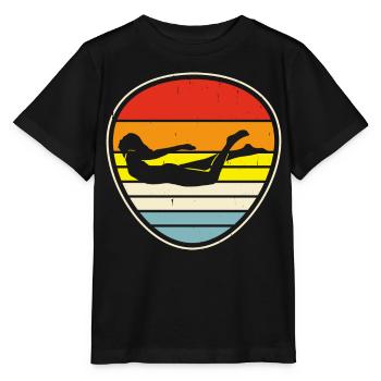 Swimming Float - Stanley/Stella MINI CREATOR Kids’ T-Shirt - black - Front - Mikhail (115cm)