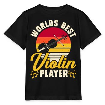 Violoniste violoniste - T-shirt bio MINI CREATOR Stanley/Stella Enfant - noir - Devant - Mikhail (115cm)
