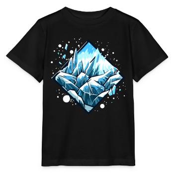 Eiskristalle Eiszapfen Winterlandschaft - Stanley/Stella Kinder T-Shirt MINI CREATOR  - Schwarz - Vorne - Mikhail (115cm)