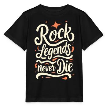 Rock Legends Never Die Rock N Roll Musik - Stanley/Stella Kinder T-Shirt MINI CREATOR  - Schwarz - Vorne - Mikhail (115cm)