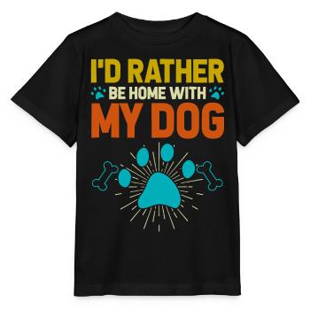 Chiens de chien - T-shirt bio MINI CREATOR Stanley/Stella Enfant - noir - Devant - Mikhail (115cm)