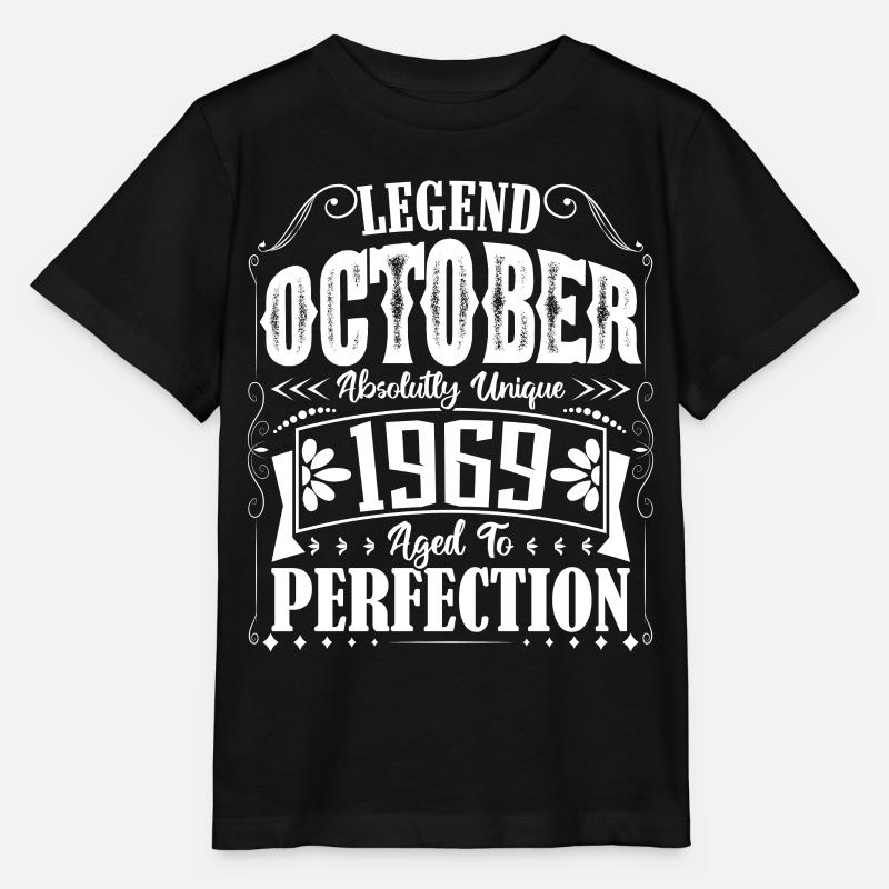 Octobre 1969. Cadeau d'Anniversaire octobre 1969. - T-shirt bio MINI CREATOR Stanley/Stella Enfant - noir
