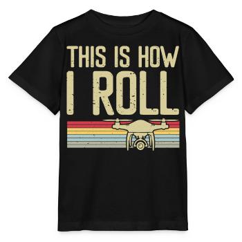 Drohne - Stanley/Stella Kinder T-Shirt MINI CREATOR  - Schwarz - Vorne - Mikhail (115cm)