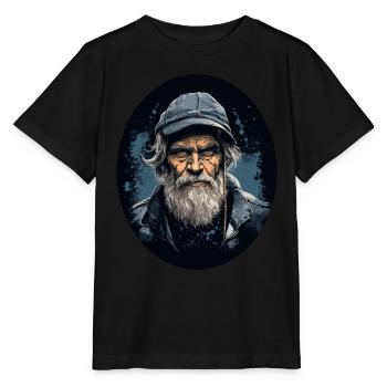Vieux pêcheur - T-shirt bio MINI CREATOR Stanley/Stella Enfant - noir - Devant - Mikhail (115cm)