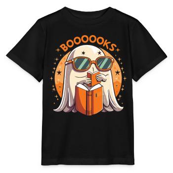 Gespenstische Geschichten: Das Lesende Gespenst - Stanley/Stella Kinder T-Shirt MINI CREATOR  - Schwarz - Vorne - Mikhail (115cm)