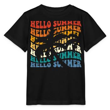 Hello Summer - Stanley/Stella Kinder T-Shirt MINI CREATOR  - Schwarz - Vorne - Mikhail (115cm)