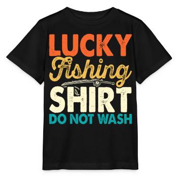 Chemise de pêche porte-bonheur - T-shirt bio MINI CREATOR Stanley/Stella Enfant - noir - Devant - Mikhail (115cm)