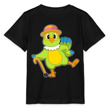 Parrot Pensioner Walking Stick - Stanley/Stella MINI CREATOR Kids’ T-Shirt - black - Front - Mikhail (115cm)