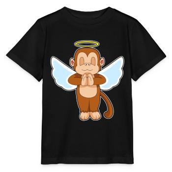 Monkey Angel Wings - Stanley/Stella MINI CREATOR Kids’ T-Shirt - black - Front - Mikhail (115cm)