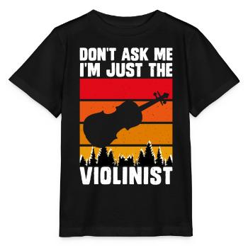 Violoniste violoniste - T-shirt bio MINI CREATOR Stanley/Stella Enfant - noir - Devant - Mikhail (115cm)