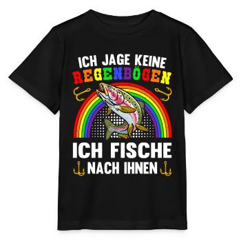 Forellen Angeln - Stanley/Stella Kinder T-Shirt MINI CREATOR  - Schwarz - Vorne - Mikhail (115cm)