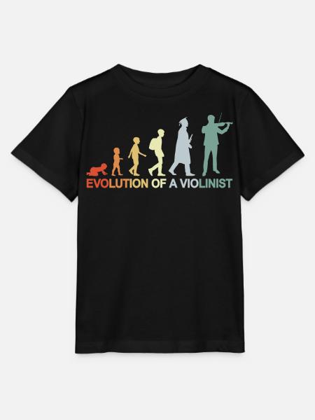 Evolution of A Violinist - Stanley/Stella Kinder T-Shirt MINI CREATOR - Schwarz