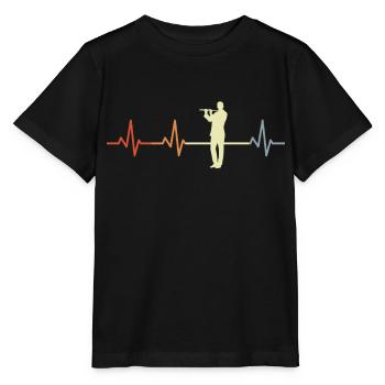 Vintage Flutist Heart Palpitations - Stanley/Stella MINI CREATOR Kids’ T-Shirt - black - Front - Mikhail (115cm)