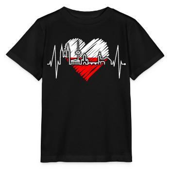 Regensburg Skyline Heartbeat Love Regensburgers - T-shirt bio MINI CREATOR Stanley/Stella Enfant - noir - Devant - Mikhail (115cm)