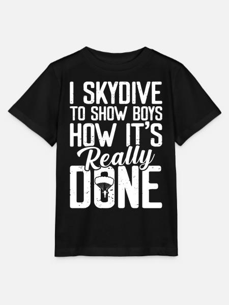 Skydiving - Stanley/Stella Kinder T-Shirt MINI CREATOR - Schwarz