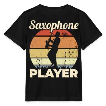Drôle de saxophoniste - T-shirt bio MINI CREATOR Stanley/Stella Enfant - noir - Devant - Mikhail (115cm)