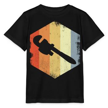 Pipe Wrench Sketch Vintage Look - Stanley/Stella MINI CREATOR Kids’ T-Shirt - black - Front - Mikhail (115cm)