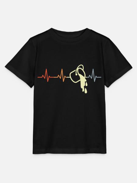 Farbeimer Herzzschlag - Stanley/Stella Kinder T-Shirt MINI CREATOR - Schwarz